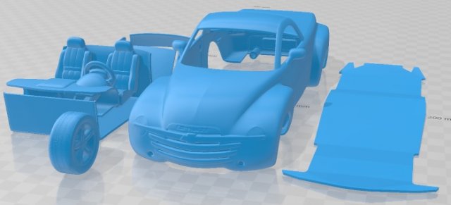 Chevrolet SSR 2003 Printable Car 3D Принт Модель .c4d .max .obj .3ds .fbx .stl .blend 
