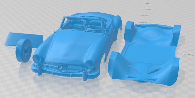 Mercedes Benz 190 SL 2013 Printable Car 3Dプリントモデル .c4d .max .obj .3ds .fbx .stl .blend 
