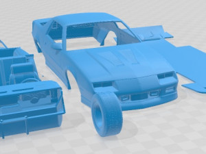Chevrolet Camaro Iroc -Z 1990 Printable Car Modello di stampa 3D