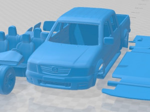 Mazda B Series UN 2500 Double Cab 2004 Printable Car 3D-Druckmodell