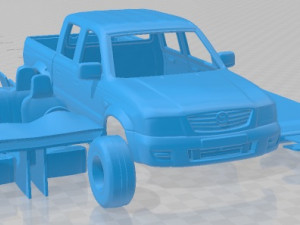 Mazda B Series UN 2500 Double Cab 2004 Printable Car Modèles 3D en vedette