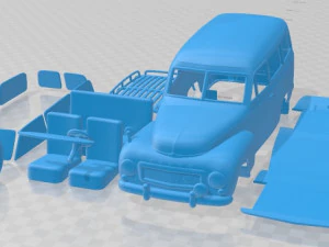 Volvo PV445 PH Duett 1958 Printable Car 3D Print Model