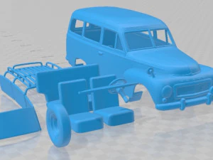 Volvo PV445 PH Duett 1958 Printable Car 3D Print Model