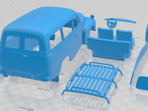 Volvo PV445 PH Duett 1958 Druckbares Auto 3D Druckmodell