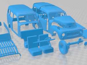 Volvo PV445 PH Duett 1958 Printable Car 3D 打印模型