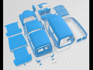 Volvo PV445 PH Duett 1958 Printable Car 3D 打印模型