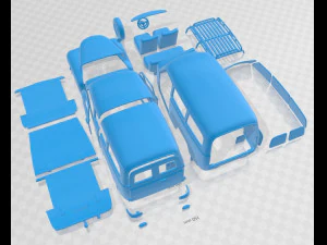 Volvo PV445 PH Duett 1958 Printable Car 3D Print Model