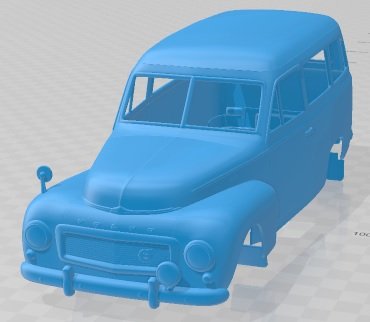 Volvo PV445 PH Duett 1958 Printable Body Car 3D Print Model .c4d .max .obj .3ds .fbx .stl .blend 