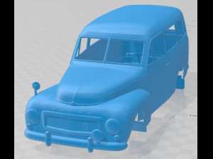 Volvo PV445 PH Duett 1958 Printable Body Car 3D Print Model