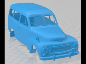Volvo PV445 PH Duett 1958 Printable Body Car 3D Print Model
