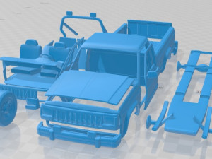 Jeep Comanche MJ 1984 Printable Car 3D Baskı Modeli