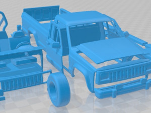 Jeep Comanche MJ 1984 Printable Car 3D Print Model
