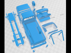 Jeep Comanche MJ 1984 Printable Car 3D Print Model