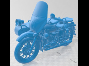 Ural M67-36-P 1976 Printable Motorbike Modelo de impresión 3D