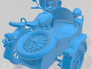 Ural M67-36-P 1976 Printable Motorbike Modelo de Impressão 3D