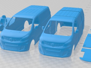 Opel Vivaro 2020 Printable Van 3D 프린트 모델