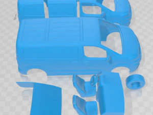 Opel Vivaro 2020 Printable Van 3D Print Model