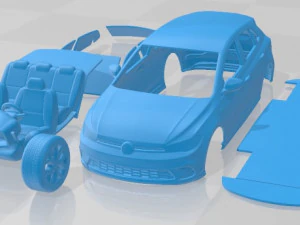 Volkswagen Polo GTI 2022 Printable Car 3D Print Model