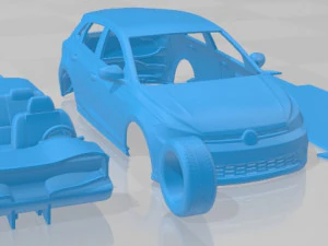 Volkswagen Polo GTI 2022 Printable Car 3D Print Model