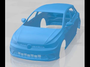 Volkswagen Polo GTI 2022 Printable Body Car 3D Print Model