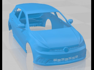 Volkswagen Polo GTI 2022 Printable Body Car 3D printmodel