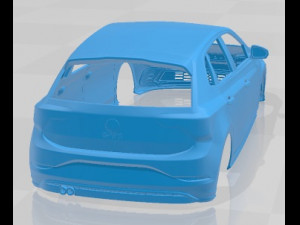 Volkswagen Polo GTI 2022 Printable Body Car 3D printmodel