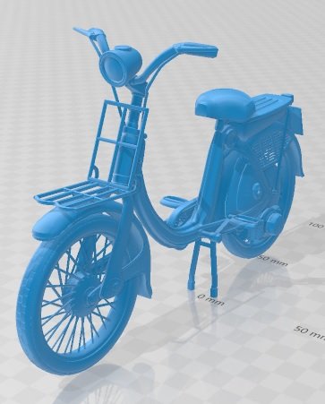 Honda P50 1966 Printable Motorbike Modelo de Impressão 3D .c4d .max .obj .3ds .fbx .stl .blend 