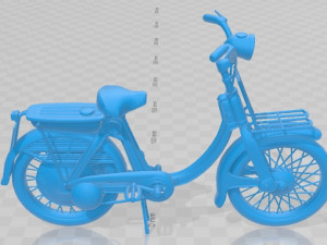 Honda P50 1966 Printable Motorbike Modelo de Impressão 3D