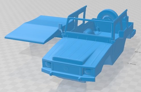 Volkswagen Iltis 1988 Printable Body Car Modèles 3D en vedette .c4d .max .obj .3ds .fbx .stl .blend 