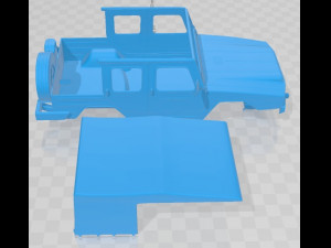 Volkswagen Iltis 1988 Printable Body Car Modèles 3D en vedette