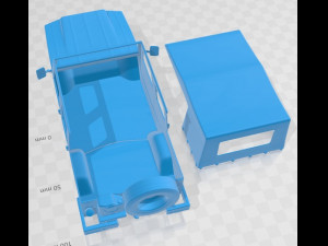 Volkswagen Iltis 1988 Printable Body Car Modèles 3D en vedette