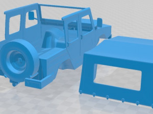 Volkswagen Iltis 1988 Printable Body Car Modèles 3D en vedette