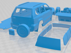 Toyota Land Cruiser Prado 120 5 Doors 2009 Printable Car 3D Print Model