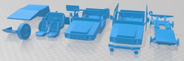 Volkswagen Iltis 1988 Printable Car Modelo de impresión 3D .c4d .max .obj .3ds .fbx .stl .blend 