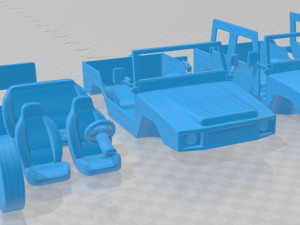 Volkswagen Iltis 1988 Printable Car Modelo de impresión 3D