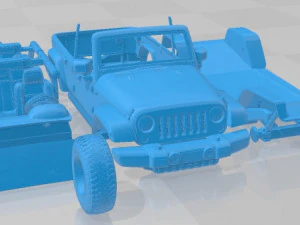 Jeep Wrangler Unlimited Willys Wheeler JK 2017 Printable Car 3D Print Model