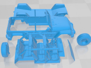 Jeep Wrangler Unlimited Willys Wheeler JK 2017 Printable Car 3D 프린트 모델