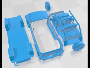 Jeep Wrangler Unlimited Willys Wheeler JK 2017 Printable Car 3D Print Model