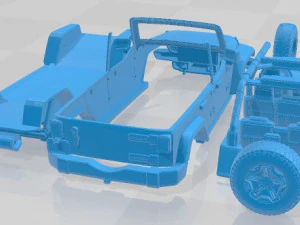 Jeep Wrangler Unlimited Willys Wheeler JK 2017 Printable Car 3D Print Model