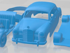 Mercedes Benz Ponton 180 W120 1953 Printable Car 3D Print Model