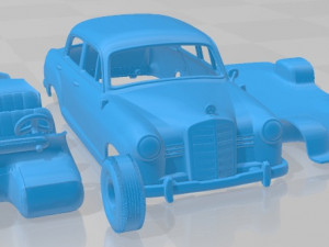 Mercedes Benz Ponton 180 W120 1953 Printable Car 3D प्रिंट मॉडल