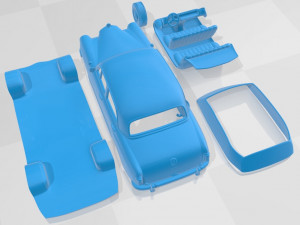 Mercedes Benz Ponton 180 W120 1953 Printable Car 3D प्रिंट मॉडल