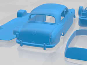 Mercedes Benz Ponton 180 W120 1953 Printable Car 3D प्रिंट मॉडल