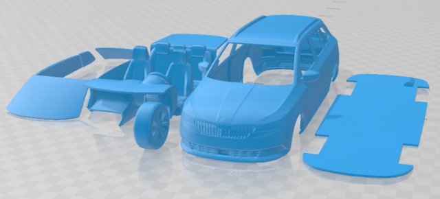 Skoda Fabia Scoutline 2019 Printable Car Modèles 3D en vedette .c4d .max .obj .3ds .fbx .stl .blend 