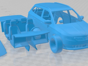 Skoda Fabia Scoutline 2019 Printable Car Modèles 3D en vedette