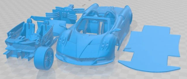 Pagani Huayra Printable Car 3D Print Model .c4d .max .obj .3ds .fbx .stl .blend 
