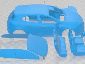 Renault Megane RS Trophy 300 2018 Printable Car 3D-printmodel