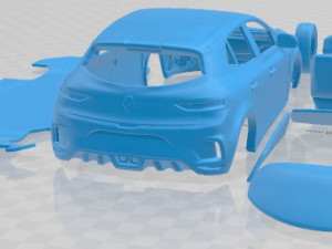 Renault Megane RS Trophy 300 2018 Printable Car 3D-printmodel