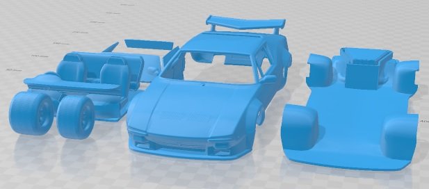 De Tomaso Pantera GT5S 1984 Printable Car 3D-printmodel .c4d .max .obj .3ds .fbx .stl .blend 