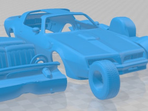 Pontiac Firebird TransAm 1977 Printable Car Model Cetak 3D